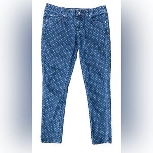 Merona Polka Dot Skinny Jeans Size 4 6 Retro Twee Whimsical Preppy Playful